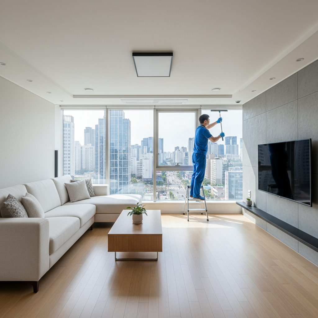 깨끗하게 정리된 거실