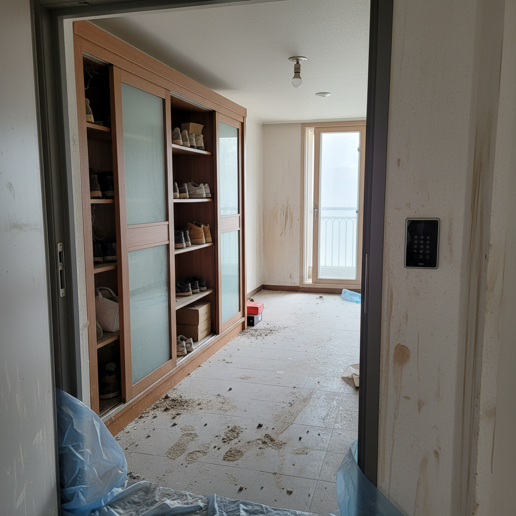 빌라 리모델링 22평 입주청소 시공 전 - 청소 전 상태